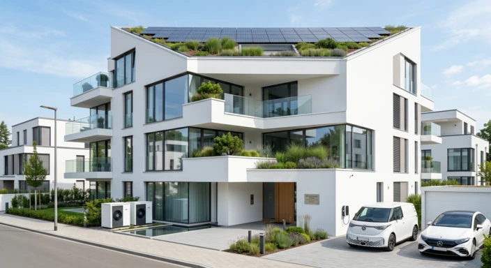 Neubau-Immobilie mit Photovoltaik